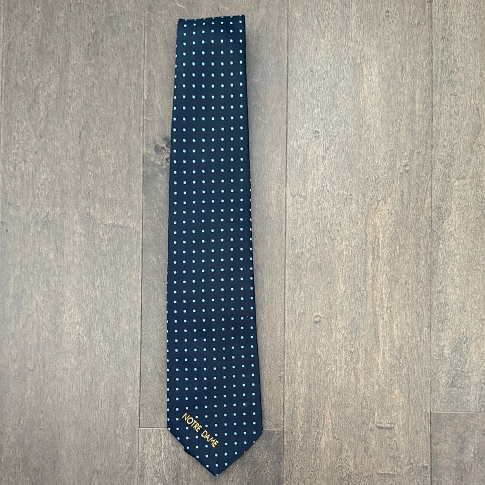 Notre Dame Navy Blue Polka Dot Tie